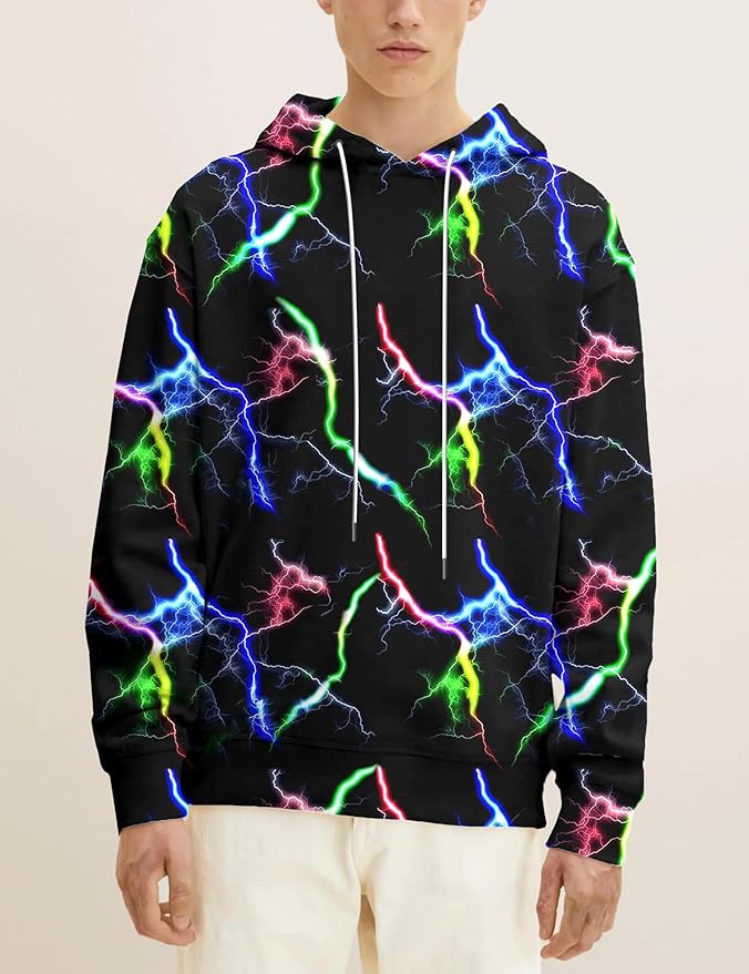 Yasswete Unisex Adults 3D Printed Fashion Hoodies for Men Women Pullover Novelty Sweatshirts with Big Pockets