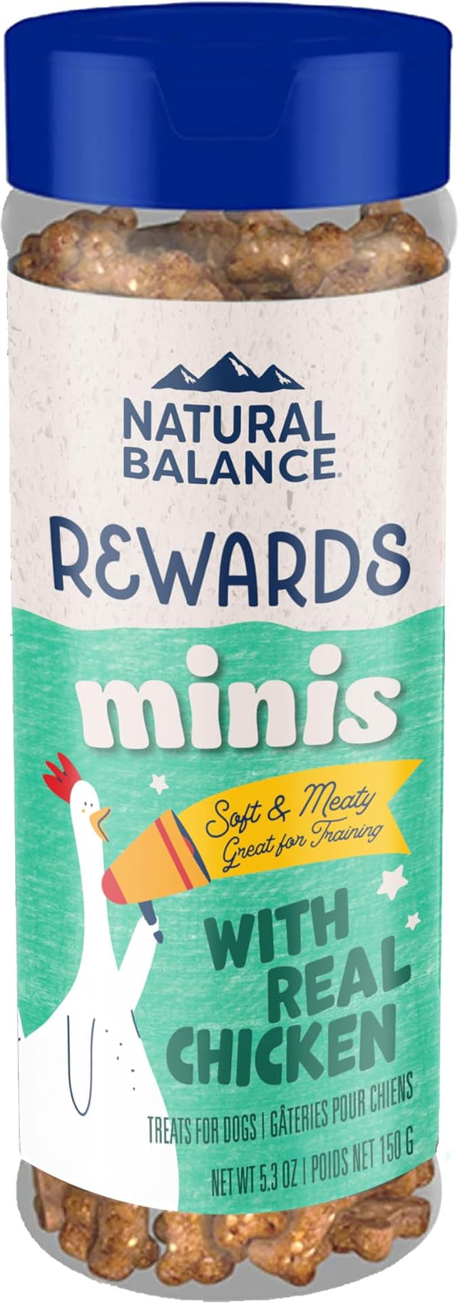Natural Balance Limited Ingredient Mini-Rewards Chicken Grain-Free, Training Treats for Dogs | 5.3-oz. Canister