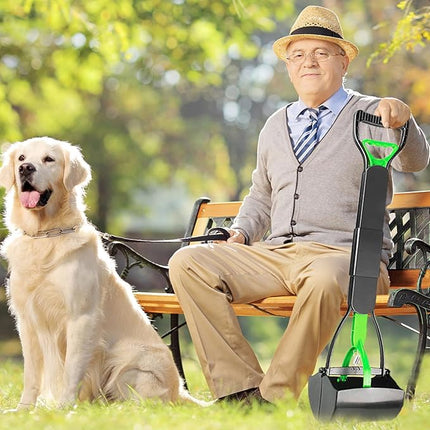 2-Pack Pooper Scooper for Large Small Dogs Heavy Duty, 28" Long Handle Poop Scoop for Yard, Grass, Gravel, Dog Poop Grabber with High Strength Material and Durable Spring