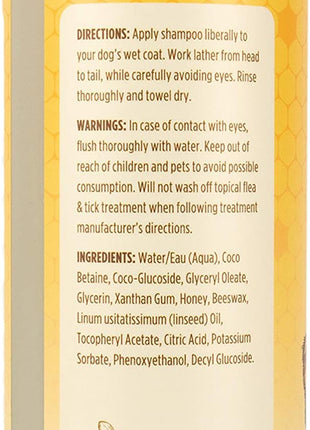 Burt's Bees for Pets Shed Control Shampoo for Dogs with Omega-3 and Vitamin E, 99.7% Natural Origin Formulas, Dog Cleanser for Reducing Shedding - Deshedding Canine Wash, 2pk, 16 oz