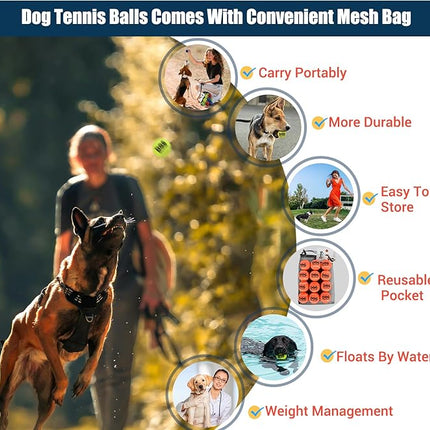 AMA SPORT Small Tennis Balls for Dogs 12 Pack 2.0" Multi Colors Dog Tennis Balls for Puppy Small Dog Toys, Designed for Dogs Floating Water-Hunting Fetch Fun Playing Daily Exercise Mid-air Catching