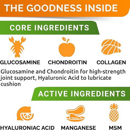 STRELLALAB Liquid Glucosamine for Dogs w/Collagen (16 OZ) - All-Natural Hip & Joint Supplement, Glucosamine Chondroitin for Dogs, MSM & Collagen for Dogs Mobility, Joint Pain Relief for Small & Large