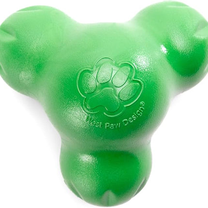 WEST PAW Tux Large Durable Dog Chew Toy and Treat Dispenser for Strong Chewers- Tough Interactive Design for Enrichment Training Play and Long Lasting Fun Made in USA Dishwasher Safe - Clover Green