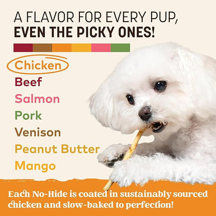 Earth Animal No Hide Stix - Long Lasting Rawhide Free Small Dog Chews Sticks, Chicken - 80 Count Extra Value Pack
