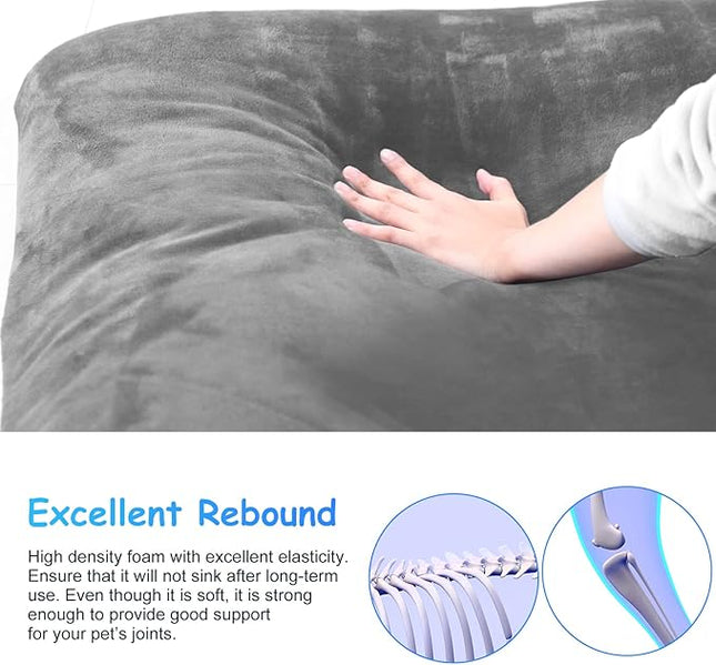 Dog Bed for 150 Pounds Dogs, Super Comfy Large Bed, 47 Inches Orthopedic Sleeping Mattress for XL Dogs, Jumbo Size with Anti Slip Bottom, with Removable and Washable Cover