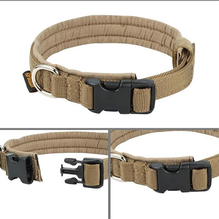 EXCELLENT ELITE SPANKER Nylon Puppy Dog Collar Adjustable Soft Padded Collar Heavy Duty Quick-Release Buckle Lightweight No-Choke for Small Medium Dogs(COB,S)