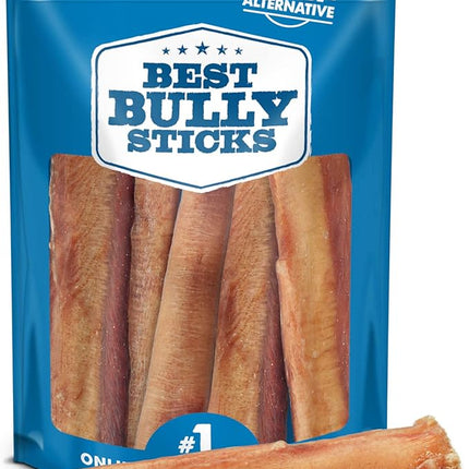 Best Bully Sticks Thick 6 Inch Bully Sticks for Dogs - 5 Count (Pack of 1) - Natural, Grass-Fed Beef, Single Ingredient, Grain and Rawhide Free - Large Breeds
