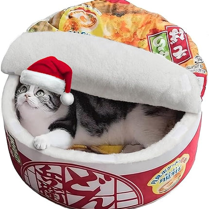 寵幸 Ramen Noodle Dog & Cat Bed,Keep Warm and Super Soft Creative Pet Nest for Indoor Cats,Removable Washable Cushion for Small Medium Large Dogs and Cats