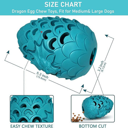 Dragon Egg Dog Chew Toys for Aggressive Chewers - Toughest Indestructible Dog Toys for Aggressive Heavy Chewers Lifetime Replacement, Tough Dogs Toys for Medium Large Bully Breed