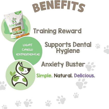 Nature Gnaws Tripe Twists for Dogs 4-5" (20 Count) - Crunchy Grain Free Reward Snack for Small, Medium & Large Breeds - Natural Beef Dog Chew Treats - Rawhide Free