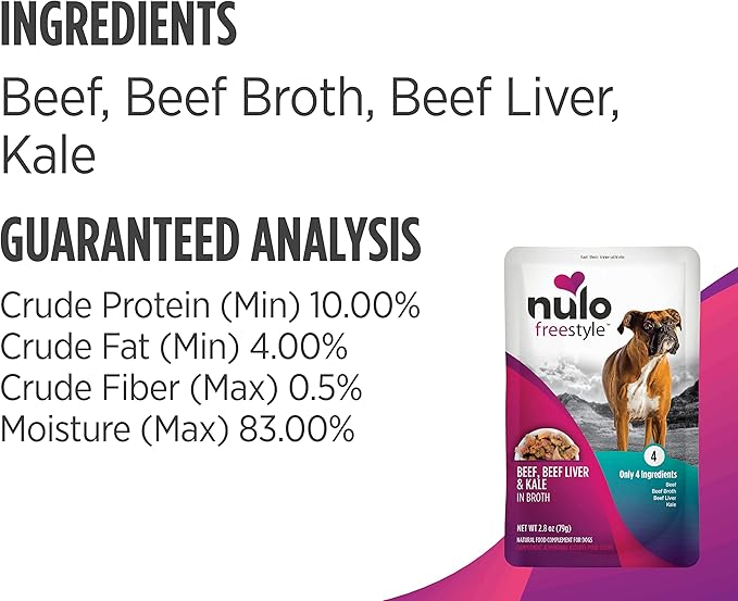 Nulo Freestyle Variety Flavor Real Meat Grain-Free Premium Puppy & Dog Food Topper, 2.8 Ounce (Pack of 6)