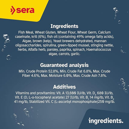 sera Marine Granules Nature Staple Food 3.5oz | for Saltwater Fish | Free of Dyes and Preservative | with Marine Algae, Spirulina & Krill | Ideal for Mid-Water & Bottom Feeders