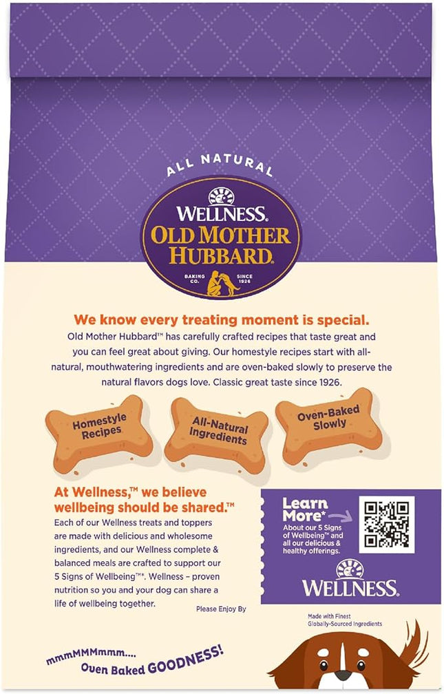 Old Mother Hubbard Wellness Bac'N'Cheez Dog Biscuits, Natural, Training Treats, Bacon & Cheese Flavor, Large Size, (3.3 Pound Bag)