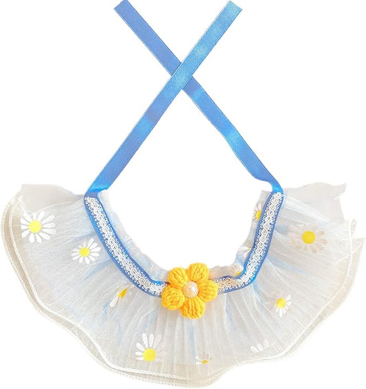 2PCS Dog Cat Collar White Lace Pet Bib Cute Scarfs Necklace Neck Strap for Pet Costume Supplies