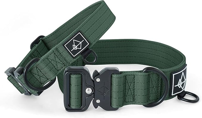 Made to ROAM Premium Dog Collar - Adjustable Heavy Duty Nylon Collar with Quick-Release Metal Buckle (Maine Marina, Classic Size 4)