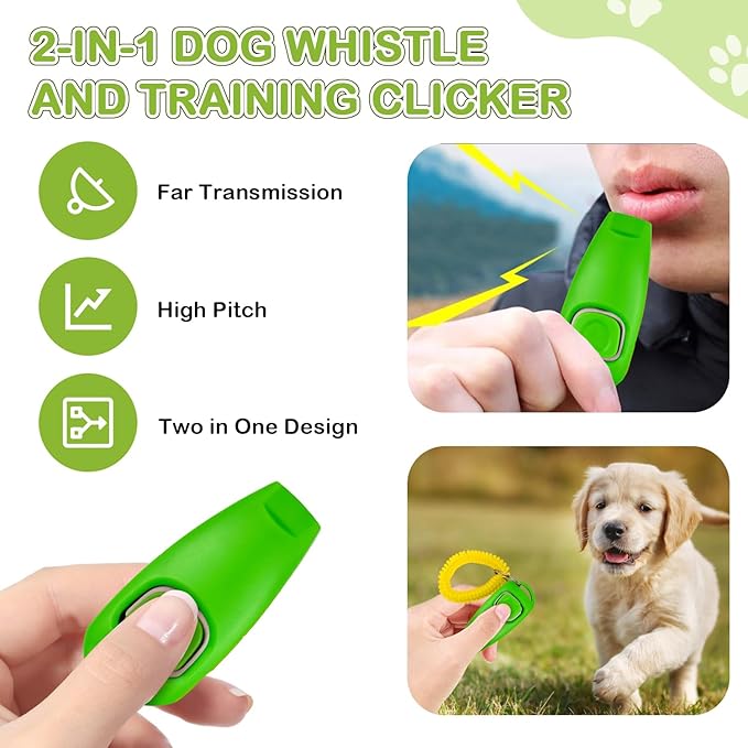 JIURUN Dog Treat Pouch for Pet Training - Dog Treat Bag (Grey) - Dog Training Kit, Dog Clicker for Training, Silicone Treat Bag, 2-in-1 Whistle Clicker, Collapsible Dog Bowl, 2 Dog Poop Bag