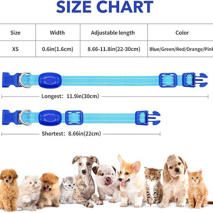 Light Up Dog Collar for Small Dogs, Reflective LED Dog Collar Rechargeable Puppy Collar Glowing Cat Collars Safety Dog Lights for Night Walking (Royal Blue)