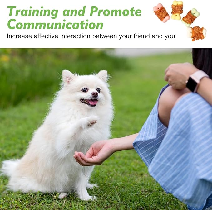 MON2SUN Dog Treats, Mini Chicken Wrapped Biscuits with Added Vitamins, Healthy Training Snacks for Small Medium and Large Dogs, 21.16oz