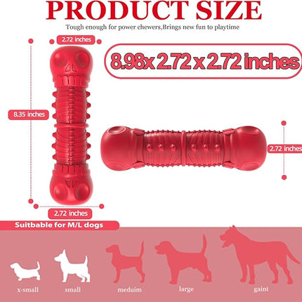 Dog Squeaky Toys for Aggressive Chewers, Durable Chew Toys for Large Medium Breed Dog, Dog Toys, Tough Durable Dogs Toys with Natural Rubber