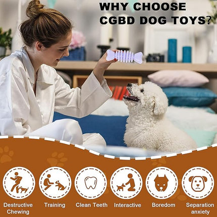 6 Pack Dog Chew Toys, Purple, Small Dog Teething Toys, Soft Durable Interactive Toys for Puppies