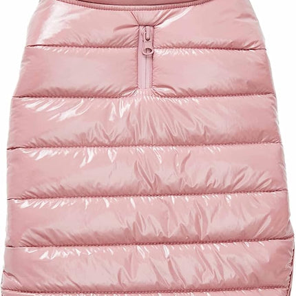 Blueberry Pet Cozy Mauve Pink Dog Jacket – Lightweight Quilted Puffer Winter Coat for Small Dogs, Size 12 (14" Back Length), Warm Outdoor Wear with Easy On/Off Design