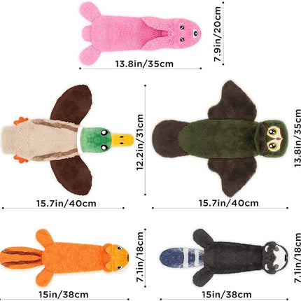 FIREOR Dog Squeak Toys, No Stuffing Plush Crinkle Water Bottle Dogs Chew Toy for Small Medium Large Breed Chewer Squeaky Tough Durable Puppy Teething Chewing Interactive Keep Them Busy Birthday Gifts