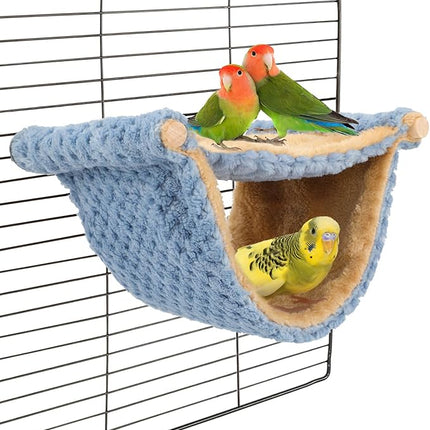 BWOGUE Winter Warm Bird Nest Bed Hanging Hammock Snuggle Hut Parrot House Tent Toy Bird Cage Perch for Parakeet Budgies Cockatiels Lovebird Cockatoo Finch Hamster Chinchilla Guinea Pig