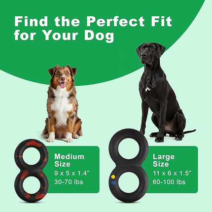 Goughnuts — Dog Toys for Aggressive Chewers | Virtually Indestructible Pull Toy for Large Breeds Such as Pit Bulls and German Shepherds | Heavy Duty Tug Dog Toy | Large | Black