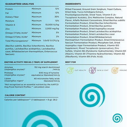 Dinovite Probiotic Supplement for Dogs, Omega 3, Hot Spot Relief, Skin & Coat Supplement, 90 Day Supply for Large Dogs