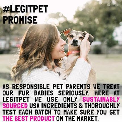 LEGITPET Hemp Hip & Joint Supplement for Dogs Soft Chews Made in USA Functional Glucosamine for Dogs Chondroitin MSM Turmeric Hemp Seed Oil Natural Pain Relief Mobility Advanced Joint 120 Treats