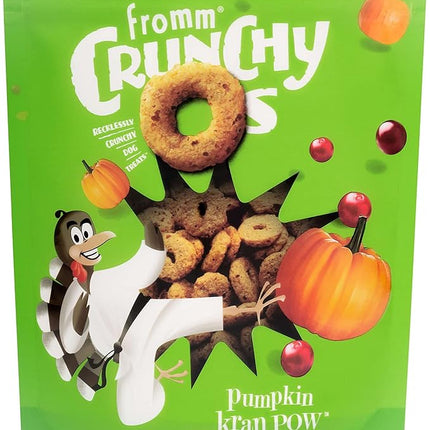 Fromm Crunchy Os Pumpkin Kran Pow Dog Treats - Premium Crunchy Dog Treats - Turkey Recipe - 6 oz