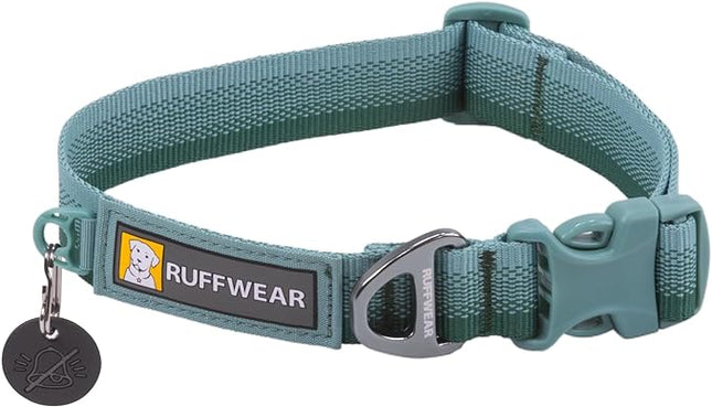 Ruffwear, Front Range Dog Collar, Adjustable Tubelok Webbing, Lightweight, Side Release Buckle, Aluminum V-Ring, Durable for Everyday Use, River Rock Green, 20"-26"