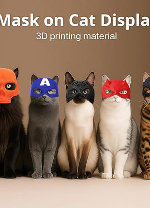 Cat Bat Mask Halloween Costumes Accessories for Cats, Cat Bat Cosplay Apparel (Medium, Orange Skull)