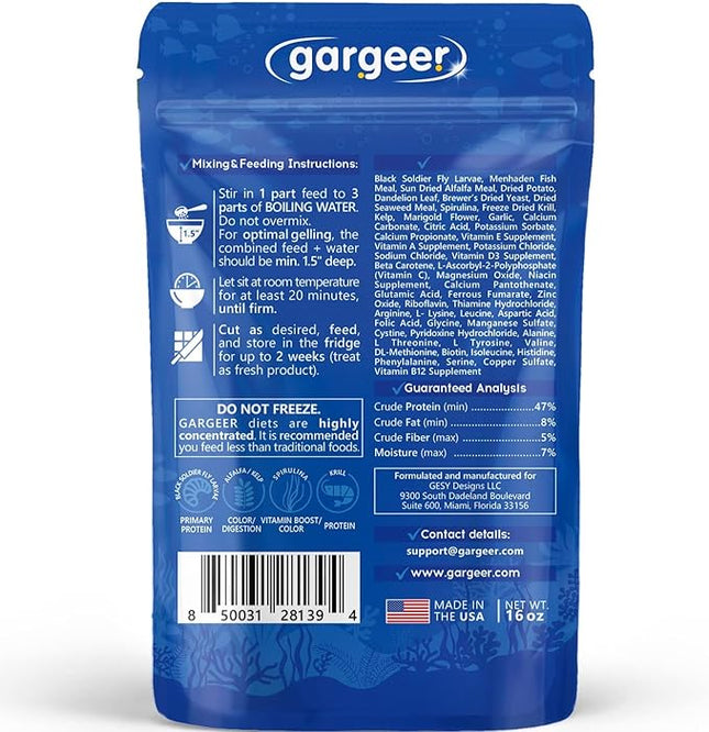 16oz African Cichlid Fish Food for Advanced Breeders. Complete African Cichlid Gel Diet for Both Juveniles & Adults. Made in The USA Using Premium Ingredients, Wild Nutrition Gourmet Formula