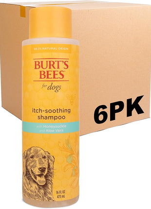 Burt's Bees for Pets Itch Soothing Shampoo with Honeysuckle, 95% Natural Origin Formulas, Dog Cleanser Wash for Itchy Dogs, Skin Relief, 16 oz