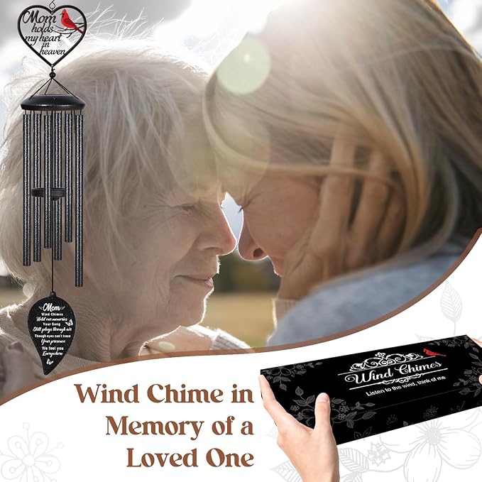 Memorial Gifts for Loss of Mom Wind Chimes,Sympathy Gifts for Loss of Mom,Bereavement Remembrance Funeral Condolence Gifts for Loss of Mother, 30“ Memorial Wind Chimes for Loss of Loved One