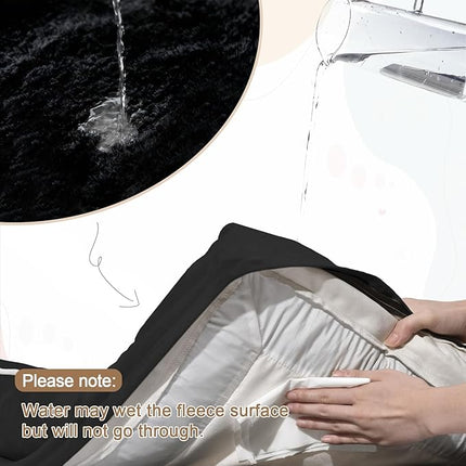 XLarge Orthopedic Dog Bed for Large Dogs, Waterproof Egg Crate Foam Dog Bed with Removable Washable Cover, 4-Sides Removable Bolster Soft Sofa Couch with Non-Slip Bottom, Black