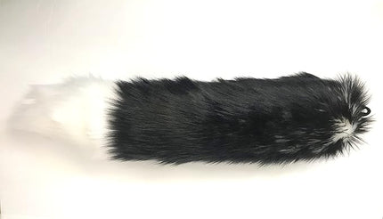 Bianna Creations Faux Fur Animal Tail, Handmade, Cosplay, Anime Lover, Costume Dress Up Pet Play Furry Super Soft Accessory (Fox Candy Black Wolf, 20")