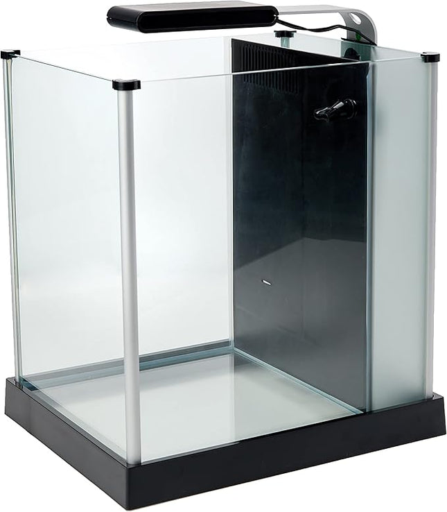 Fluval SPEC Freshwater Aquarium Kit, Aquarium with LED Lighting and 3-Stage Filtration, 2.6 Gallon, Black, Large Breeds