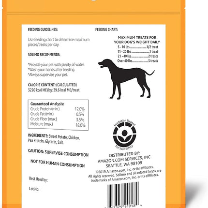 Amazon Brand - Solimo Sweet Potato & Chicken Jerky Dog Treats, 2 pounds