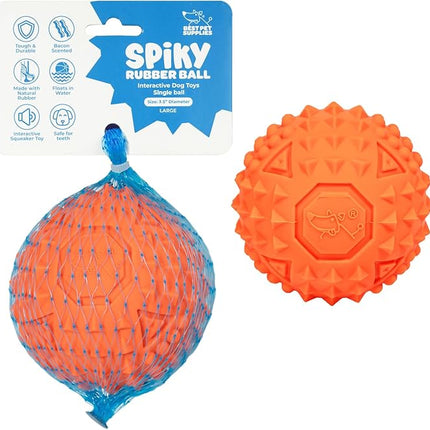 Best Pet Supplies Squeaky Dog Toys with Soft Durable Fabric for Small, Medium and Large Pets Interactive Toy for Indoor Play, Supports Active Biting and Play - Orange (L:3.5")