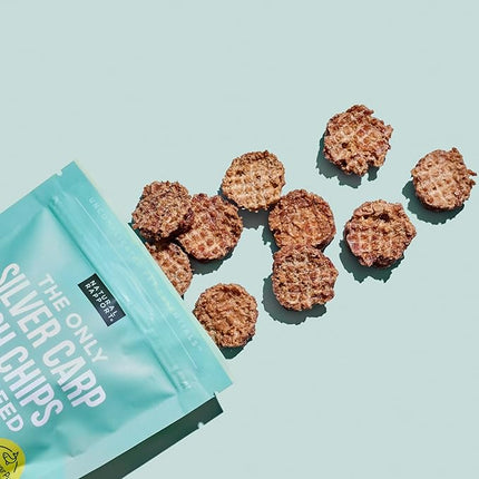Natural Rapport Dehydrated Fish Dog Treats - The Only Silver Carp Fish Chips Dogs Need - All Natural Dog Treats for Small and Large Dogs (3 oz)