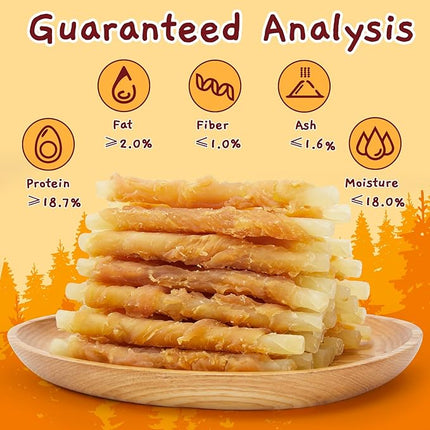 Jungle Calling Dog Treats, Rawhide Free Chicken Wrapped Cod Sticks, Easily Digestible Chewy Snacks for Training Rewards, 21.2 oz