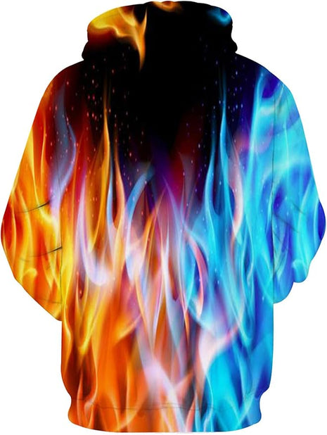 Yasswete Unisex Adults 3D Printed Fashion Hoodies for Men Women Pullover Novelty Sweatshirts with Big Pockets