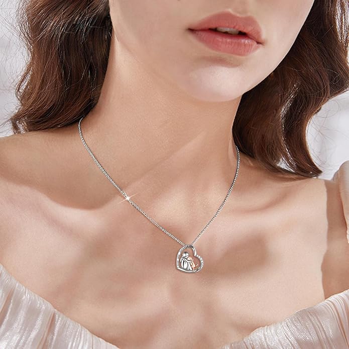 YFN Sterling Silver Keepsake Dog Pendant Necklace Dog Lover Memorial Gifts for Women