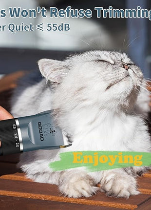 Cat Clippers, Professional Grooming Kit, Cordless Clippers for Thick Coats, Hair Trimmer, Low Noise Shaver Quiet Pet Tools Cats Dogs (Blue), 1.0 Count