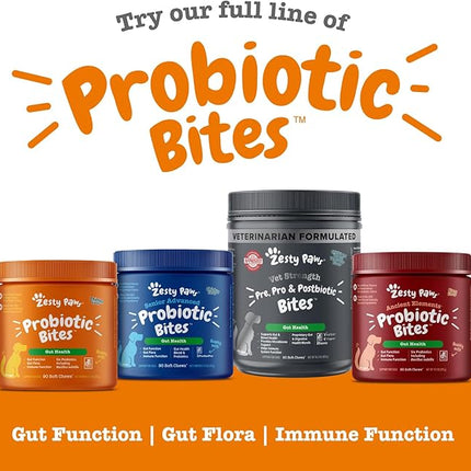 Zesty Paws Stay Green Bites for Dogs - Grass Burn Soft Chews for Lawn Spots Caused by Dog Urine - with Cranberry for Urinary Tract & Bladder - Beef - 90 Count