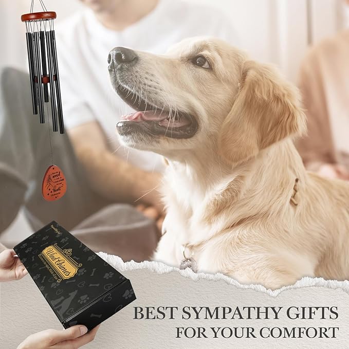 SteadStyle Pet Memorial Gifts for Dogs, Dog Memorial, Pet Memorial Wind Chime, Loss of a Dog Sympathy Gift, in Memory of Dogs Cats Gifts,Remembrance Bereavement Gift 25.5 in