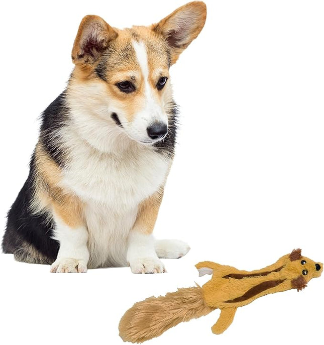SPOT Skinneeez Flying Squirrel 14 Inch Stuffing-Free Plush Squeaky Dog Toy – Soft Tug-of-War Toy for Small and Medium Dogs – Mess-Free Interactive Chew Toy for Moderate Chewers