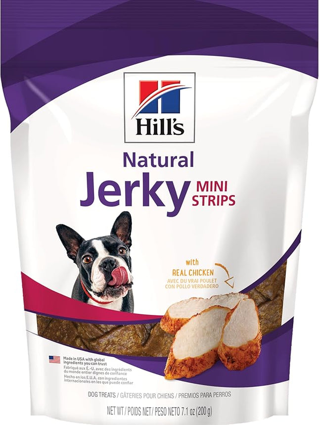 Hill's Natural Jerky Strips, All Life Stages, Great Taste, Mini Dog Treats, Chicken, 7.1 oz Bag